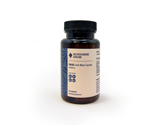 FOCUS • Lion's Mane Capsules 4000mg | Focus & Concentratie | 60 Stuks