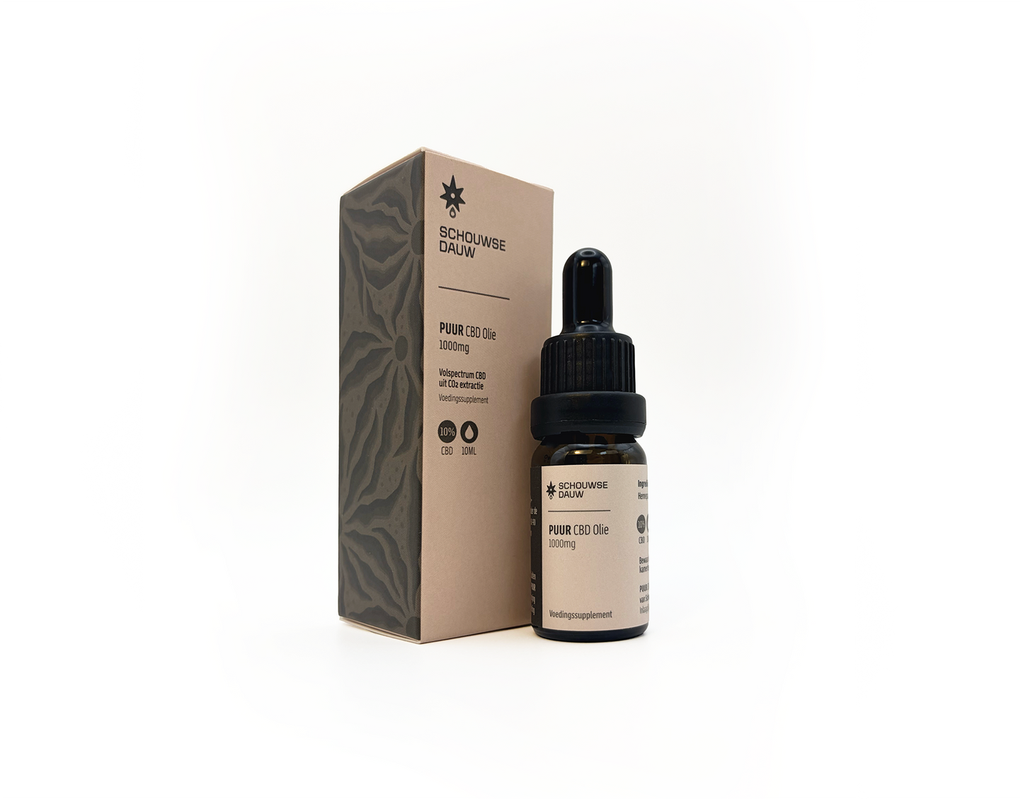 PUUR • CBD Olie 10% Volspectrum | Natuurlijke CO2 Extractie | Maximaal & Krachtig | 10ml | 1000 mg